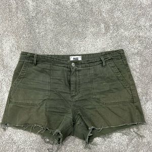 Paige Jean shorts size 31 army green